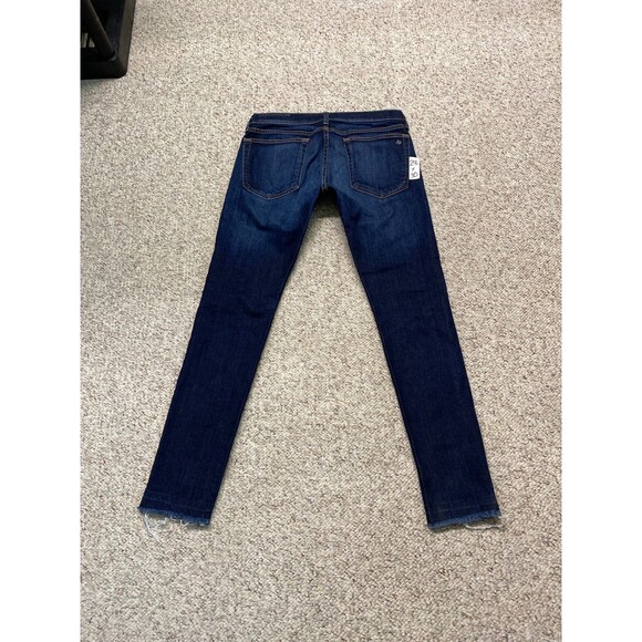 Rag & Bone Dre Style Dark Wash Skinny Raw Fray Hem 28 - Picture 5 of 7